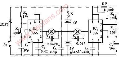 无人驾驶的小汽车控制电路图