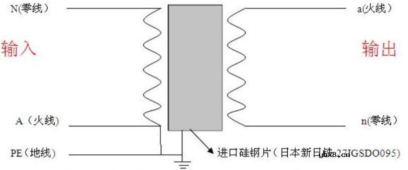 220v单相隔离变压器接线图