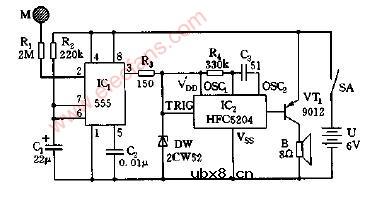 触摸玩具猫电路图
