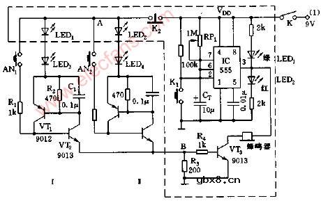 竞赛抢答电路图