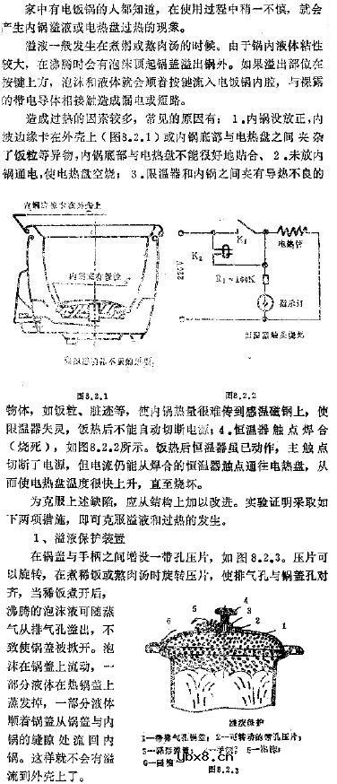 电饭煲溢液和电热盘过热的保护装置