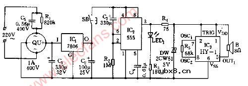 电饭锅饭熟音乐鸣奏电路图