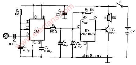 触摸语音车铃电路图