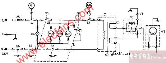 格兰仕WP700机械式微波炉电路图