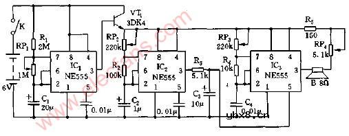 模仿动物鸣叫音响电路图
