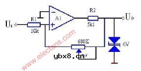 同相滞回比较器电路图