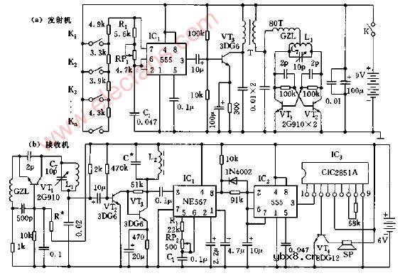 无线寻呼系统电路图