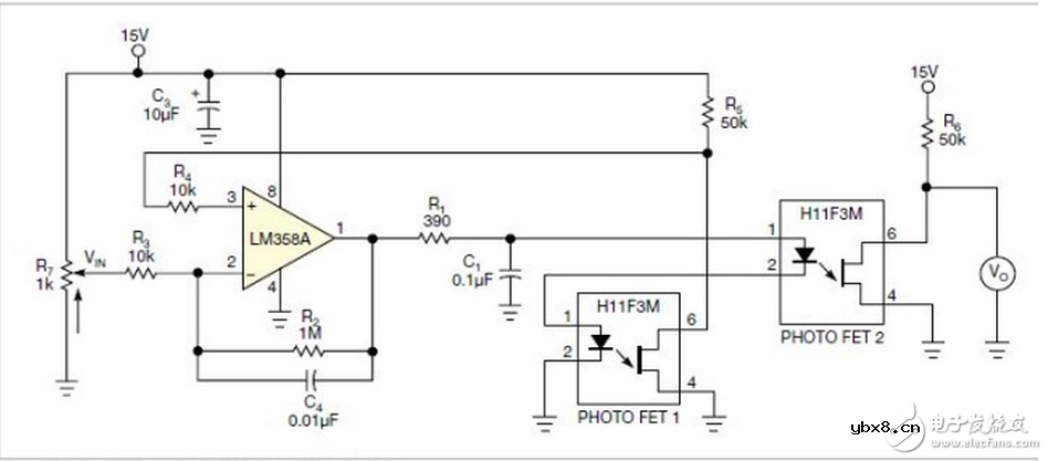 怎样使用光耦做一个压控的电位器