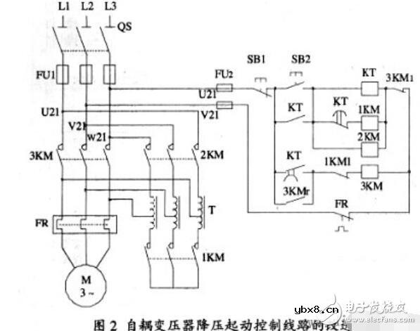 变压器降压启动电路图