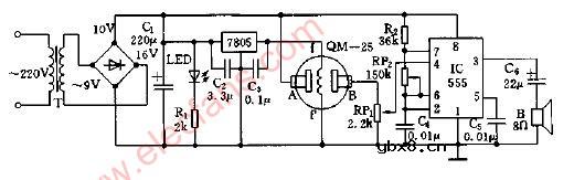 简易气体烟雾报警器电路图