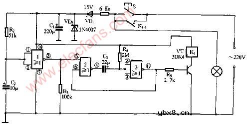 照明定时器电路图