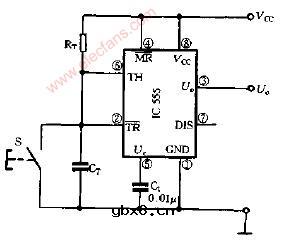 555单稳态基本电路原理图