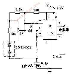 数字温度传感头电路图