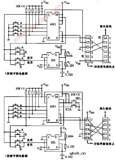 游戏机控制手柄电路图