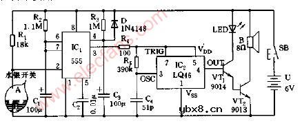 贵重物品防盗报警电路图