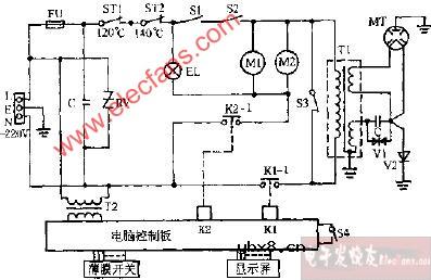 海尔HR-8801M电脑式微波炉电路图
