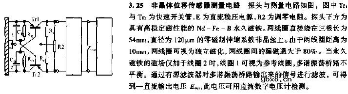 非晶体位移传感器测量电路