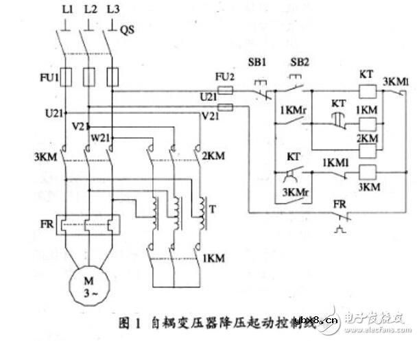 变压器降压启动电路图