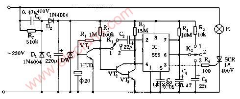 多功能节电自动开关电路图