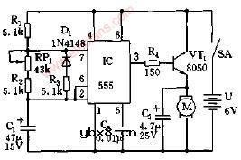 可调速的电动玩具车电路图