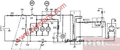 格兰仕WD700 WD800机械式烧烤型微波炉电路图