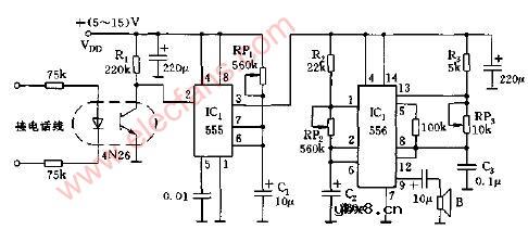 遥控电铃电路图