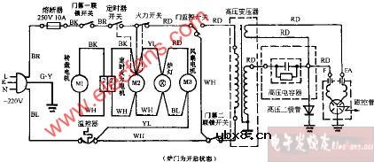 LG电子MS-1977T MS-1987T机械式微波炉电路图
