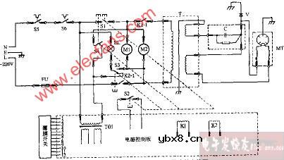 格兰仕WP750B电脑式微波炉电路图