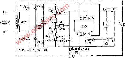 光控555维电器电路图