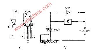 非自锁式光控晶闸管继电器电路图