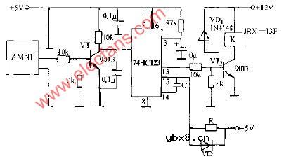 AMN1带定时器的控制电路图