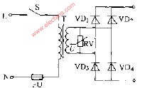 单相桥式整流器压敏保护电路图