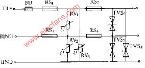 采用压敏电阻器好TVS保护电信系统电路图