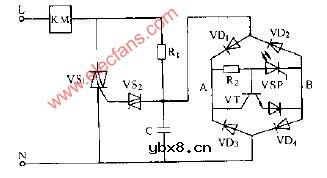 光控常开式交流接触器电路图