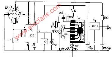 气敏音乐电路图