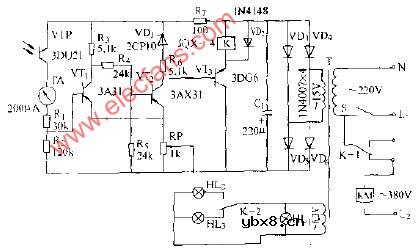 光电喂料自动控制电路图