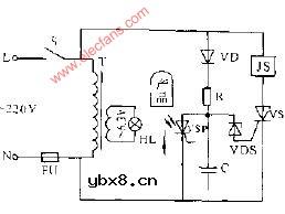 光控晶闸管计数器电路图
