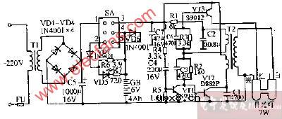 HQ-001应急灯电路图