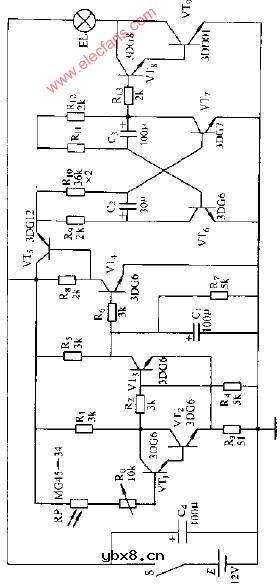 光控 闪光管电路图
