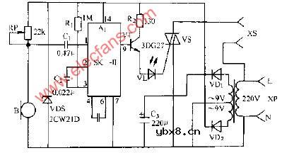 声控插座电路图