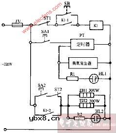 远东CXG58-02双功能电子消毒柜电路图