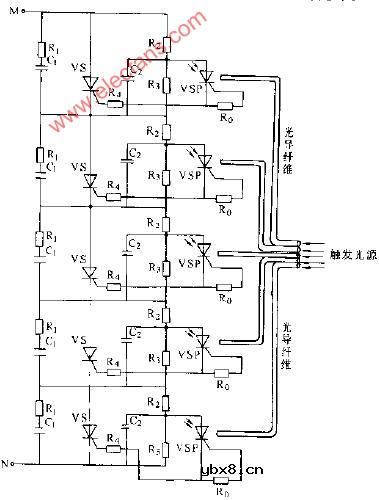光导纤维传输信号示意电路图