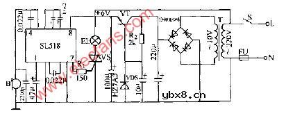 SL517声控路灯电路图