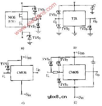 集成电路TVS保护电路图