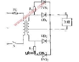 TVS用作郑流保护电路图