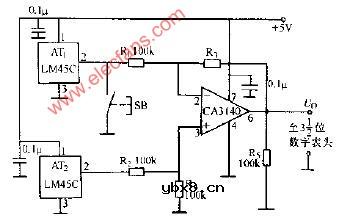 LM45C温度差测量电路图