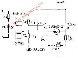 光敏电阻器浓度计电路图