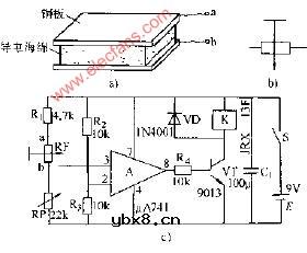 自制导电海绵式压力传感器电路图