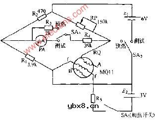 气敏电桥电路图