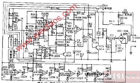潜峰QF-5自动电热淋浴器电路图